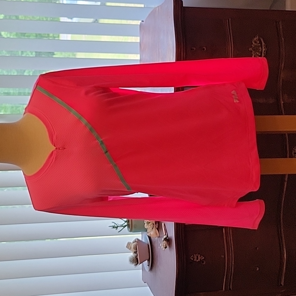 Hot pink Fila running long sleeve shirt athletic wear workout